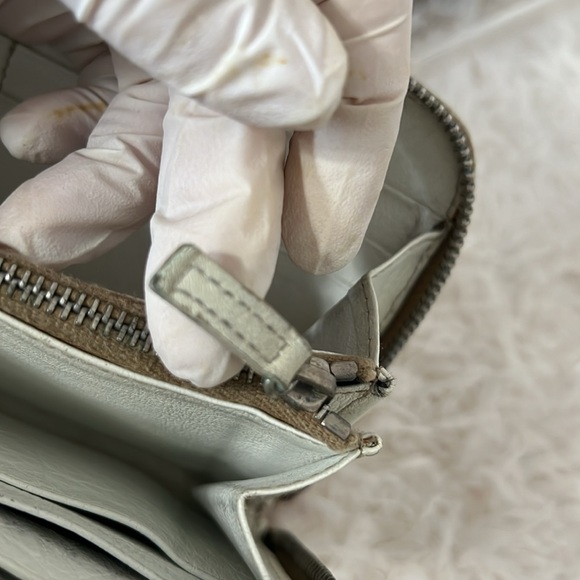 Prada White Perforated Leather Wallet - Picture 12 of 15